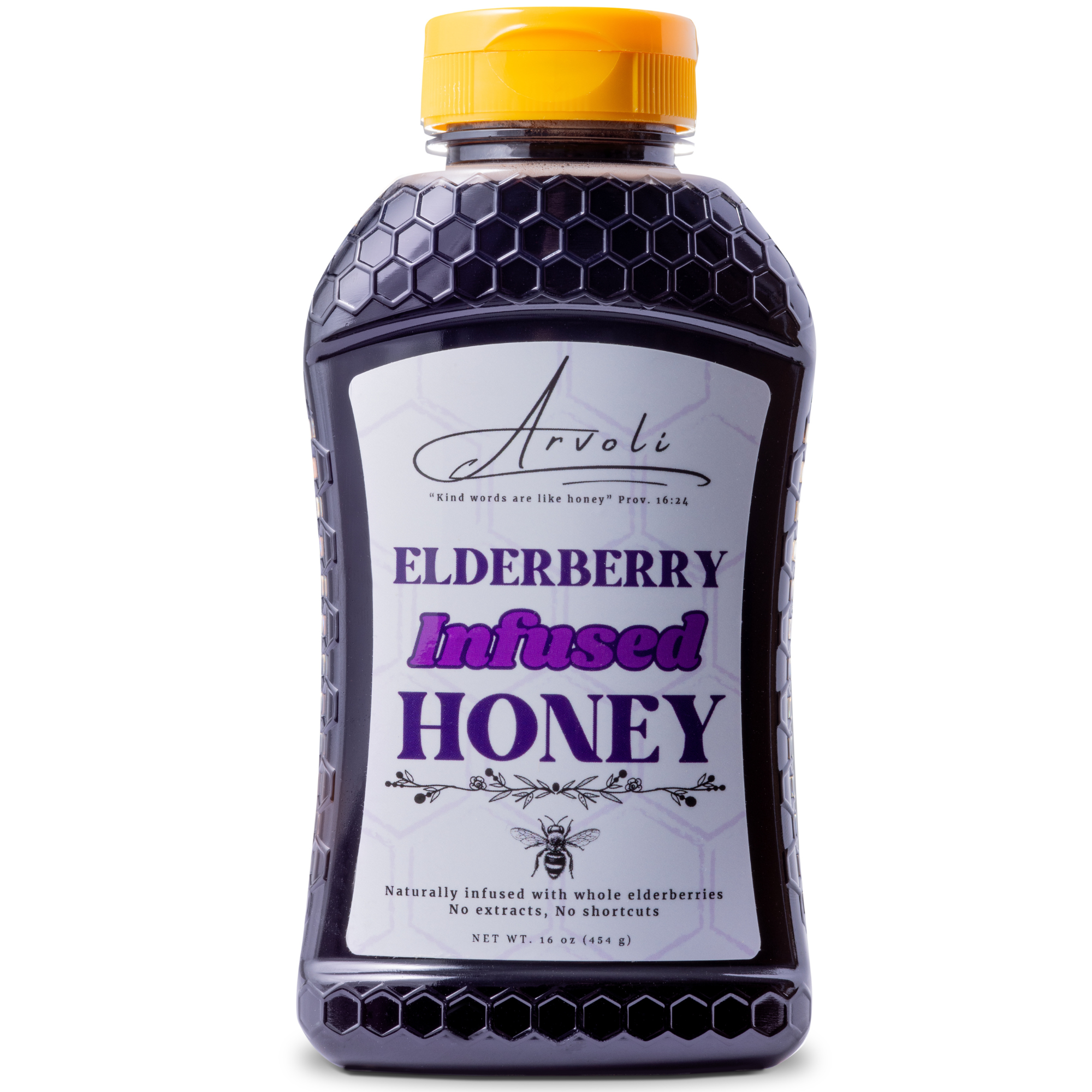 Elderberry Infused Honey - 1 LB
